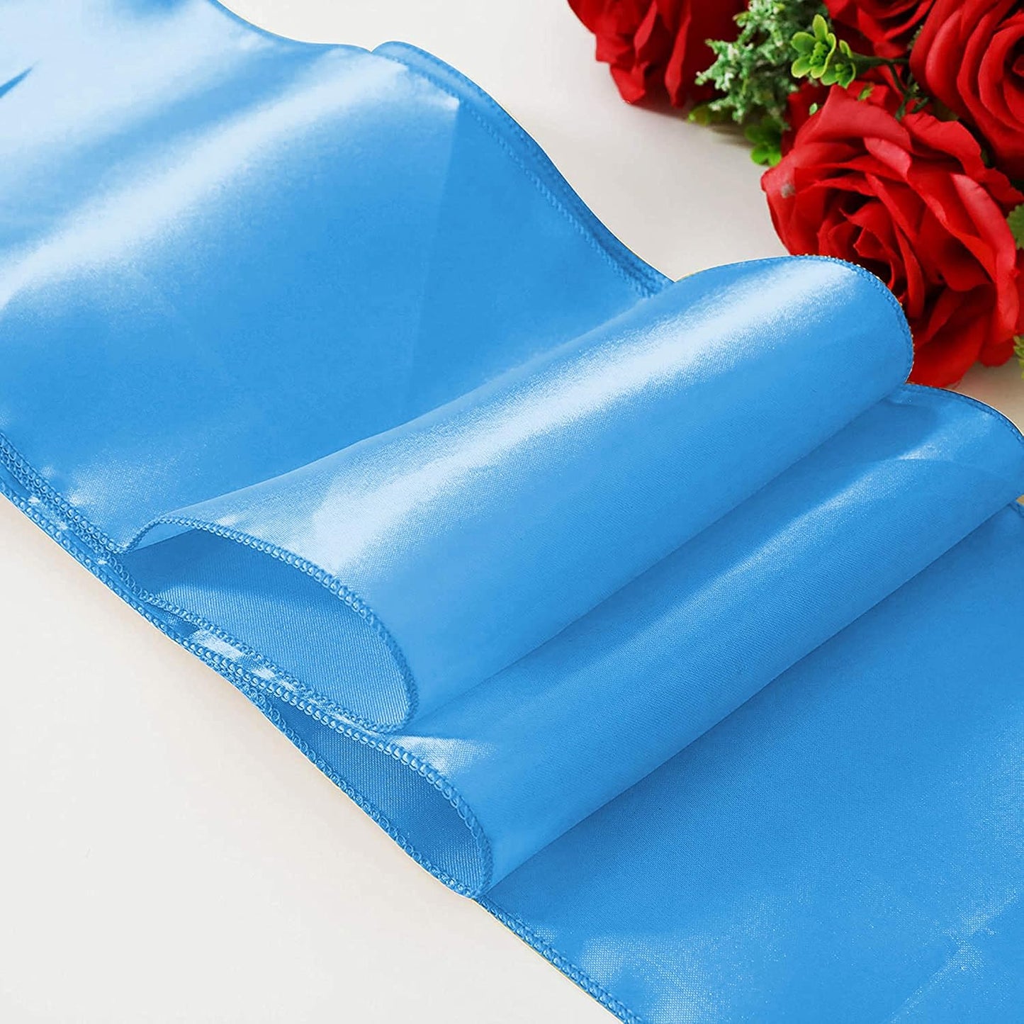 10 PCS Satin Chair Sashes Bows for Wedding Reception- Universal Chair Cover Back Tie Supplies for Banquet, Party, Hotel Event Decorations