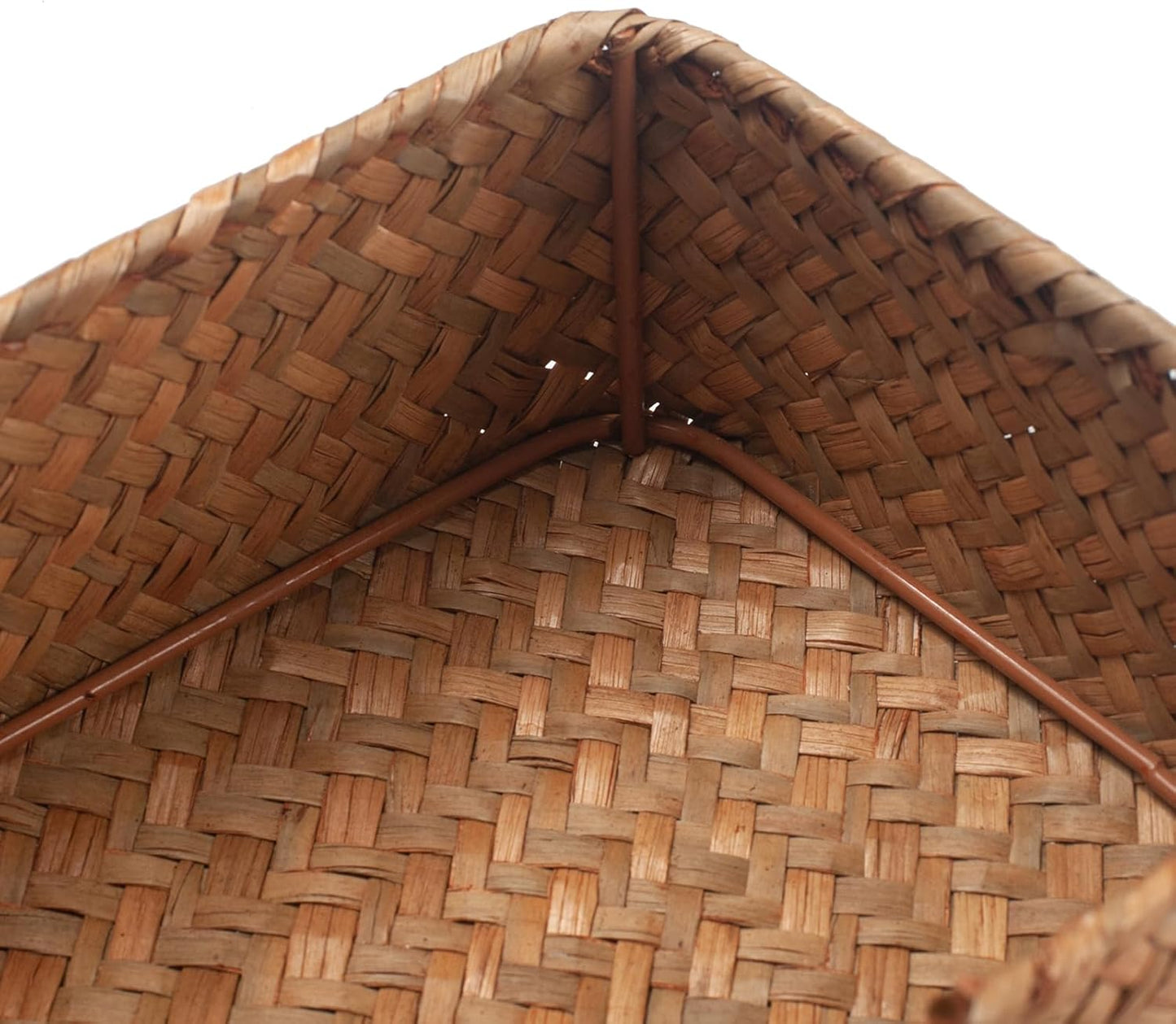 Seagrass Napkin Holder Rectangular Woven Flat Napkin Basket Tray for Tables 9.5" X 5.5" X 2"