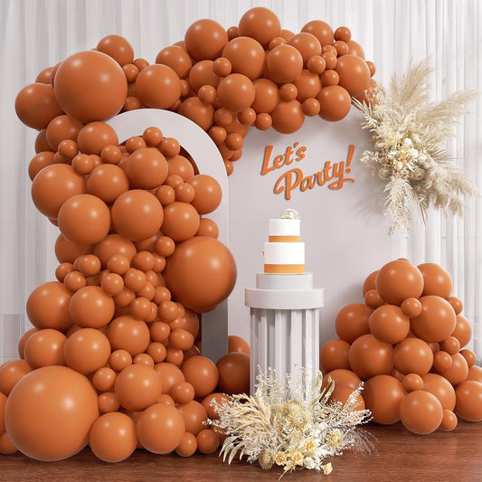 110Pcs Burnt Orange Balloons, 18 12 10 5 Inch Balloon Different Sizes Burnt Orange Balloon Garland for Baby Shower Birthday Party Decorations