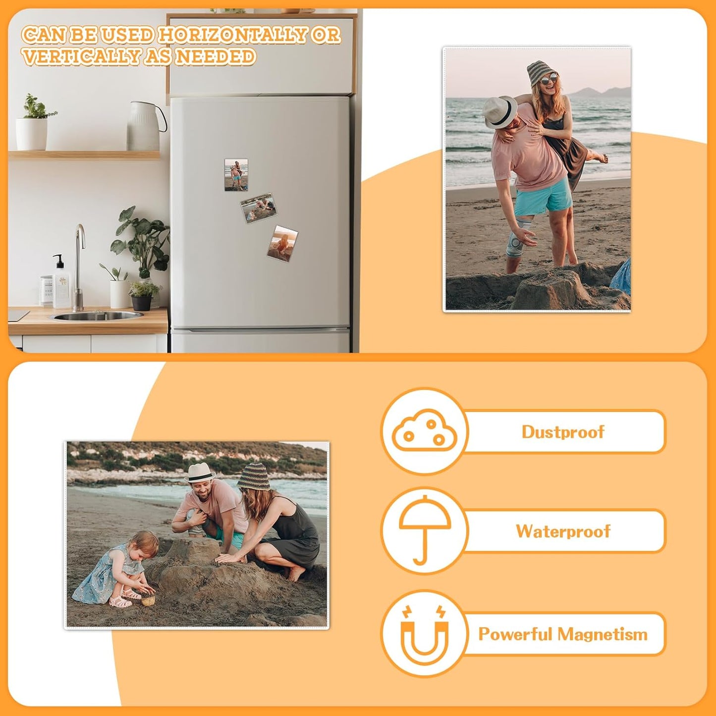 15-Pack Magnetic Picture Frames 2.5x3.5 Inches, Reusable Pocket Photo Holders for Refrigerators and Lockers, Ideal for Home, Office, School, and Celebrity Photo Displays