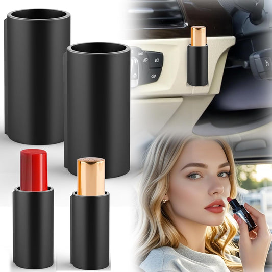 2PCS Car Lip Balm Holder No Melt,Silicone Holder for Chapstick,Fun Aesthetic Car Accessories for Women Interior,Car Holder for Chap Stick,Car Essentials Cute Lip Balm Holder for Girl Car Decor