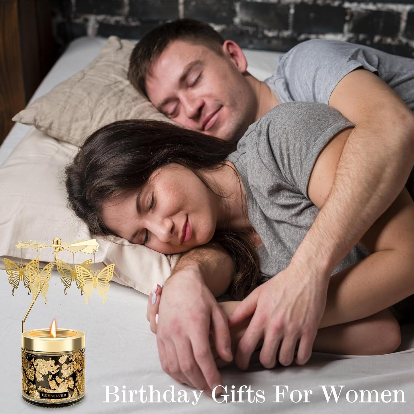 Butterfly Candle Gifts, Unique Gift for Women, Friend, Sister, Wife, Girlfriend, Anniversary, Christmas and Thanksgiving Rotatable Scented Candles for Her