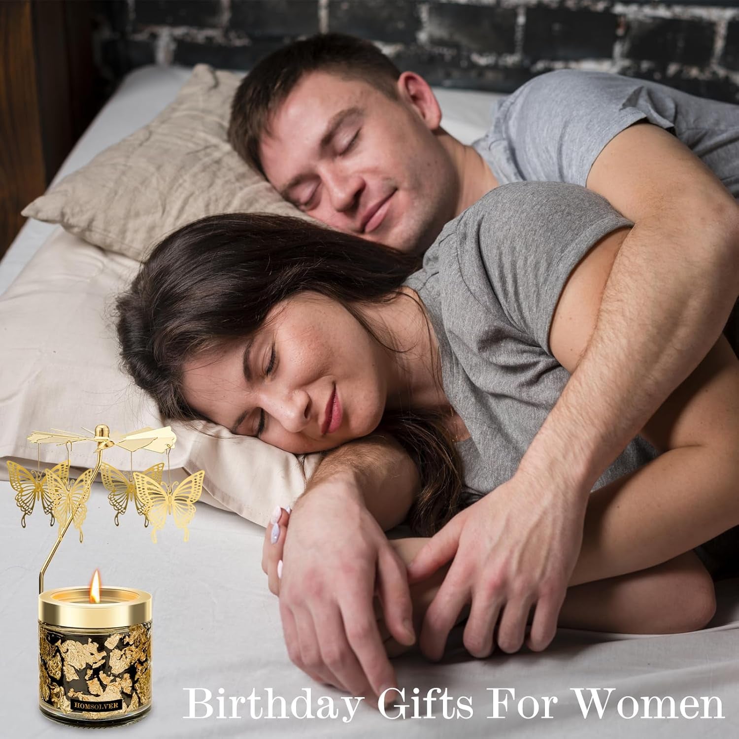 Butterfly Candle Gifts, Unique Gift for Women, Friend, Sister, Wife, Girlfriend, Anniversary, Christmas and Thanksgiving Rotatable Scented Candles for Her