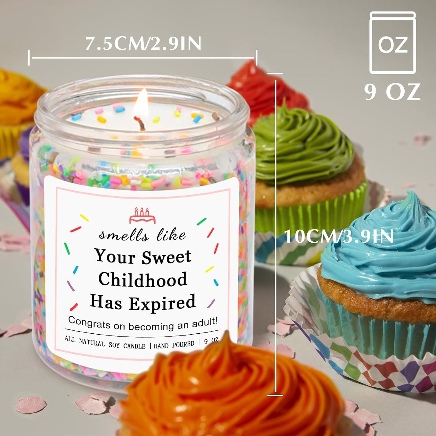 16Th 17 18Th Birthday Gifts for Girls, Birthday Gifts for 16 17 18 Year Old Girls, High School Graduation Gift for Teens Girls 16-18, (Vanilla Birthday Cake Scent with Sprinkles)