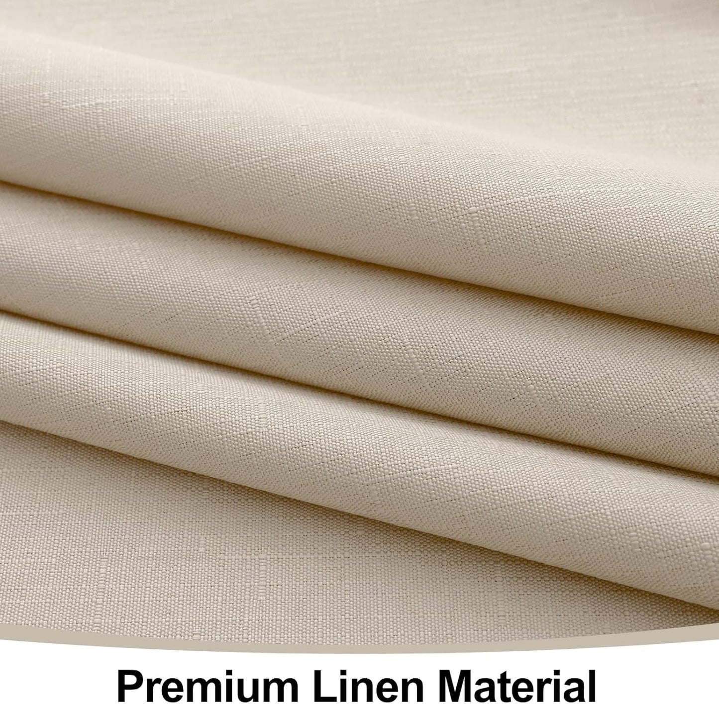 Rectangle Table Cloth Linen Textured, Waterproof Spillproof Anti-Wrinkle Burlap Tablecloth, Washable Decorative Fabric Table Cover for Dining, Party, Banquet, 52 X 70 Inch, Beige