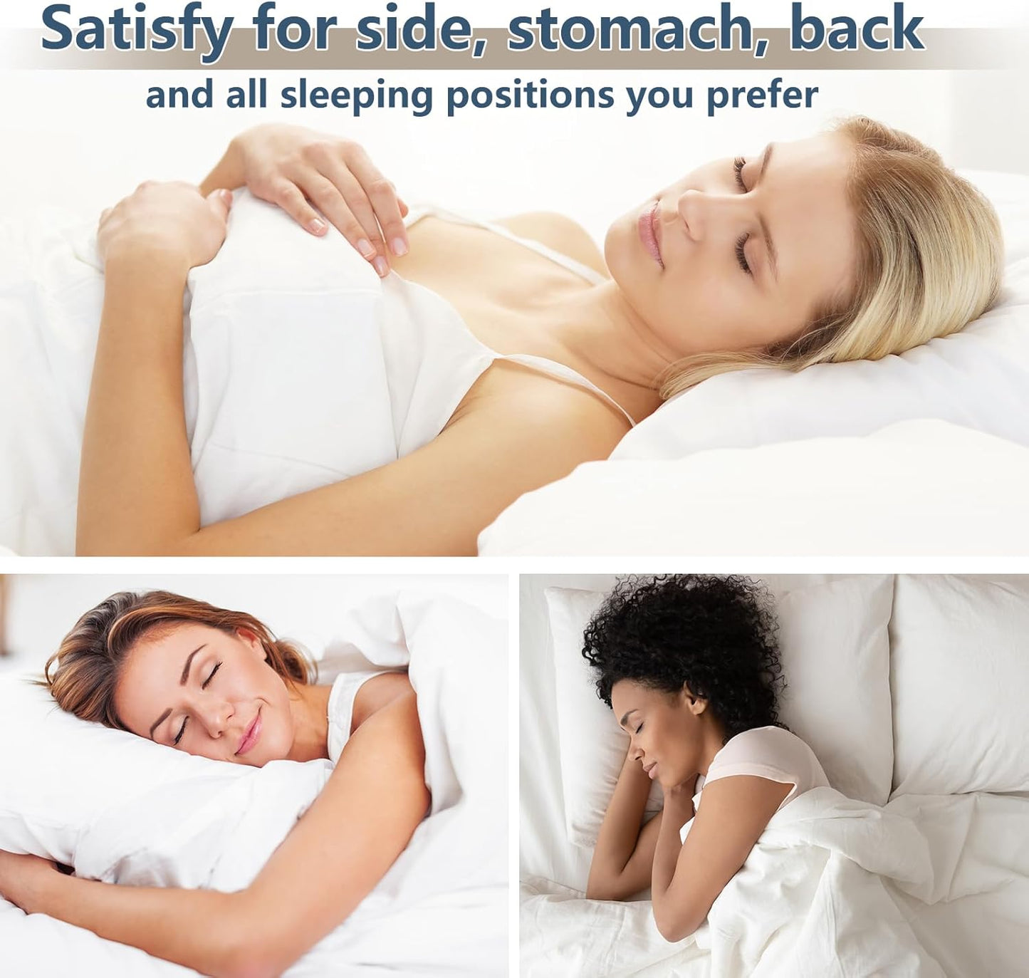 Pillows Queen Size Set of 2, Hotel Quality Bed Pillows for Sleeping 2 Pack, Cooling Pillows for Side Back and Stomach Sleepers, down Alternative Luxury Soft Supportive Fluffy Pillows (18X28)