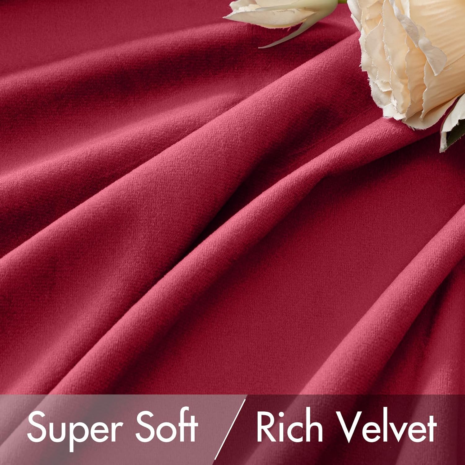 Hot Pink Velvet Curtains 84 Inches - Luxury Blackout Curtains for Bedroom Living Room Thermal Insulated Super Soft Window Drapes Rod Pocket & Back Tab, W52 X L84 Inches, 2 Panels