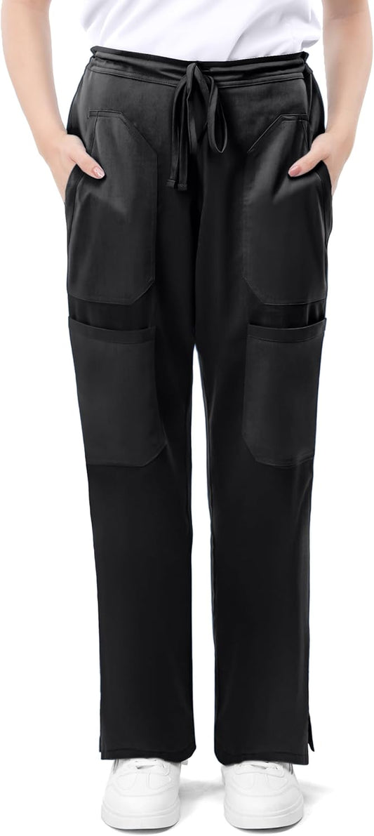 Scrub Pants for Women, Loose Fit, Drawstring, Soft Stretch