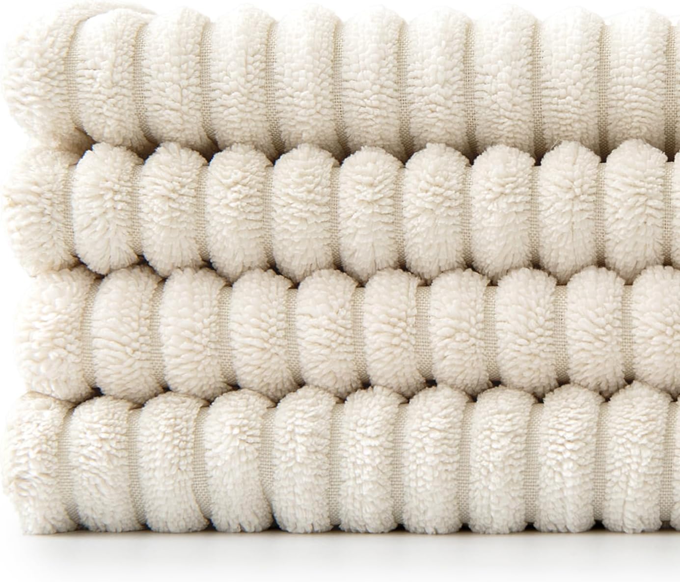 Beige Throw Pillow Covers 16X16 Inch Set of 4 Boho Patchwork Cushion Cases Modern Farmhouse Pillow Cases with Invisible Zipper Corduroy Striped Home Decor for Couch Sofa Bedroom