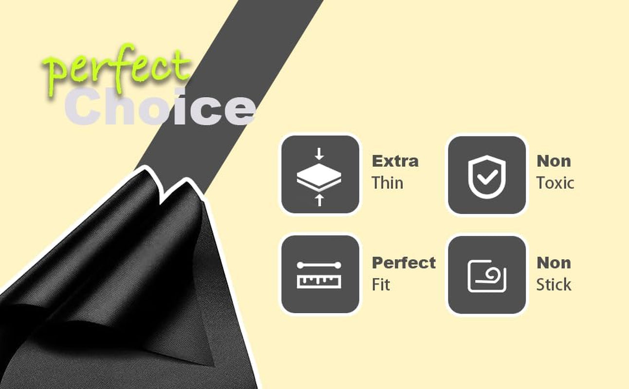 Air Fryer Oven Liners for Hamilton Beach Easy Reach 4-Slice Countertop Toaster Oven, Black Air Fryer Liners Reusable Baking Mat for Hamilton Beach 31344Da(2+2Pcs)