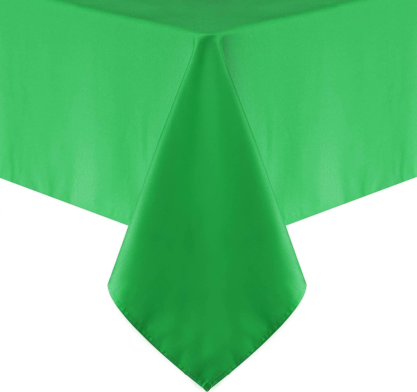 210GSM Square Green Table Cloth, Christmas Decorations Waterproof Tablecloth, Table Cover Protector for Holiday Party Use (Green,60 X 60 Inch)