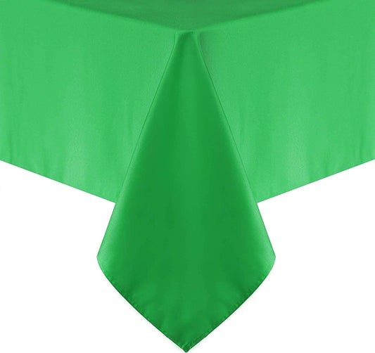 210GSM Square Green Table Cloth, Christmas Decorations Waterproof Tablecloth, Table Cover Protector for Holiday Party Use (Green,60 X 60 Inch)