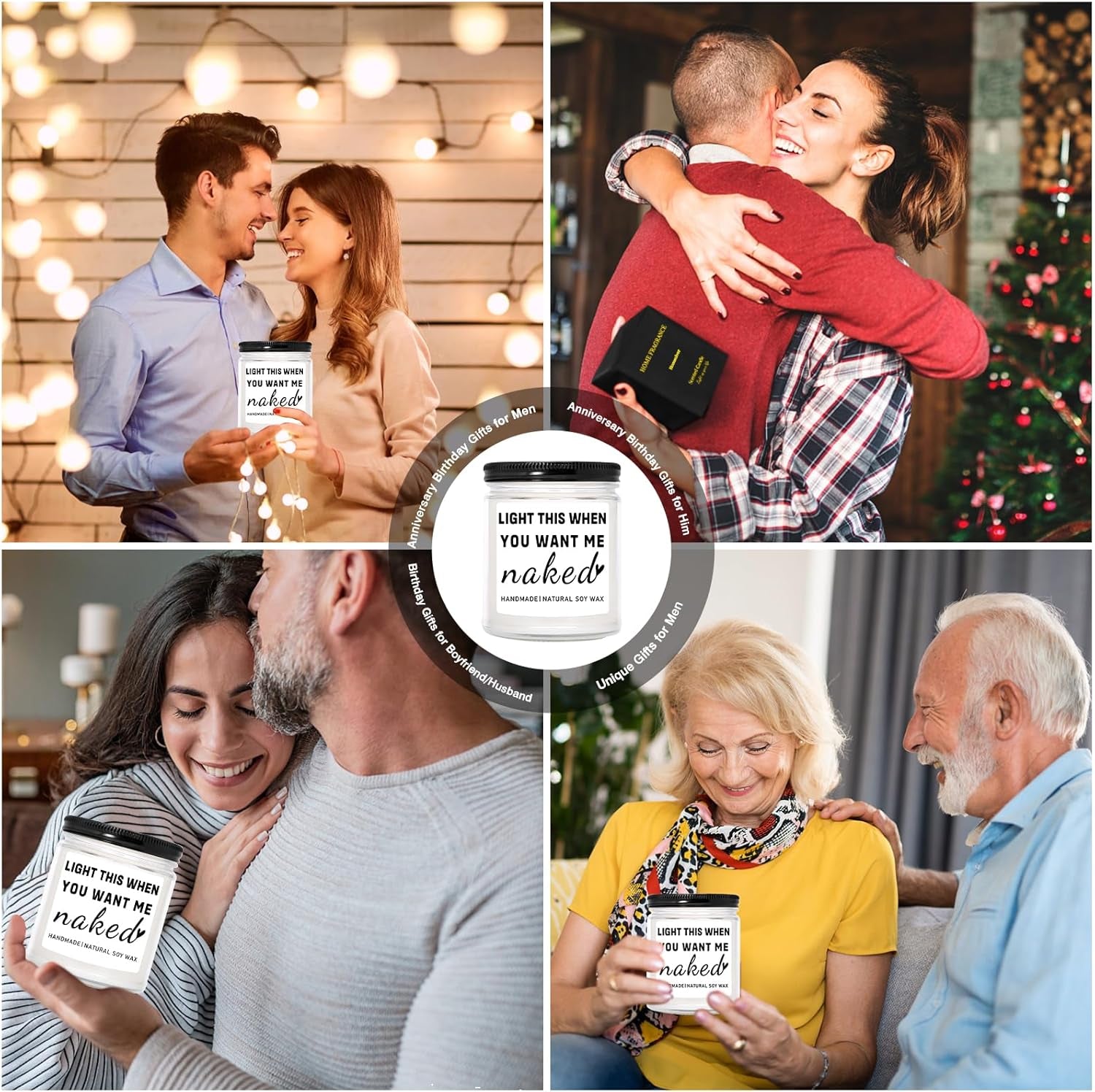Gifts for Boyfriend Husband Men Couples, Funny Birthday Anniversary Wedding Valentines Christmas Romantic Gifts for Boyfriend, Husband, Men, Naughty Unique Lavender Candle