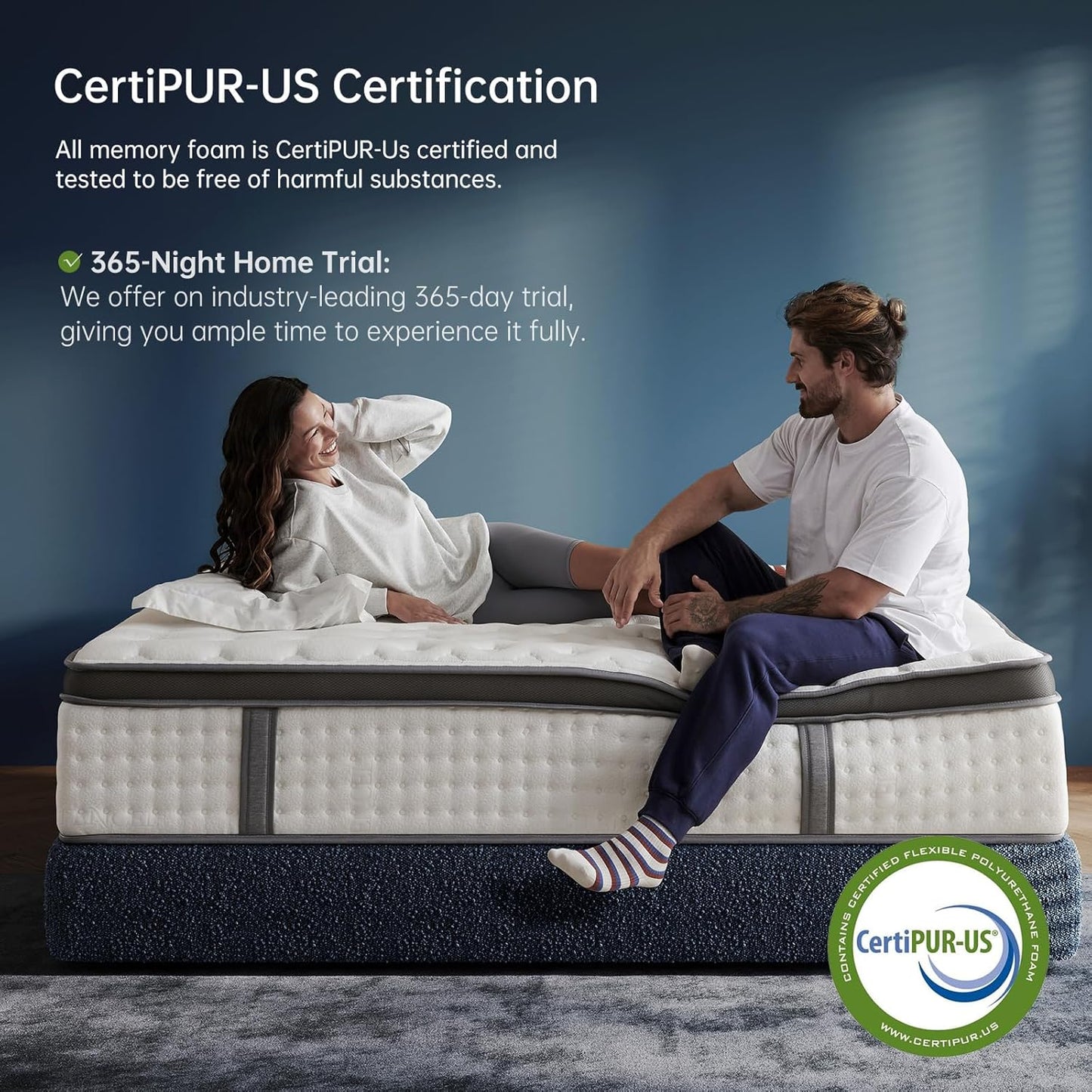 Queen Size 12-Inch Hybrid Mattress in a Box - Gel Memory Foam with Individually Wrapped Pocket Coils for Pressure Relief - Medium Firm