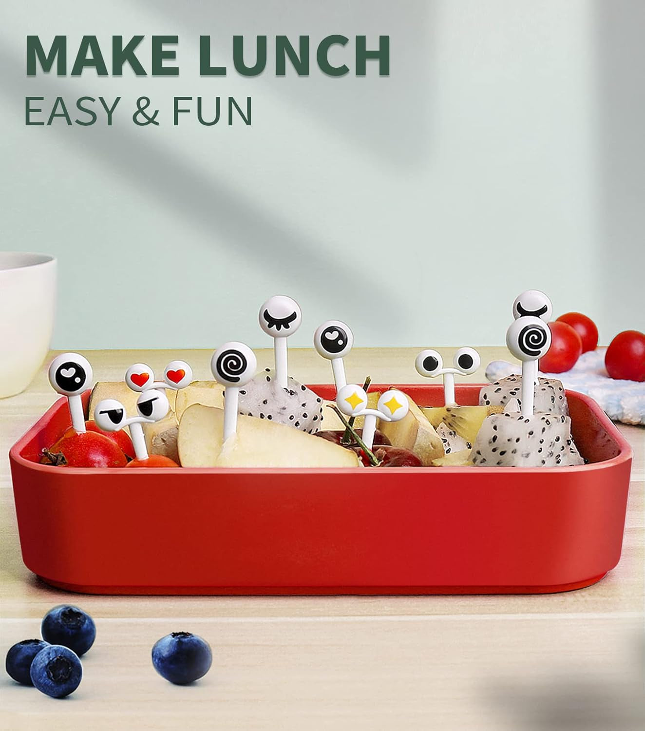152PCS Animal Food Picks for Kids Lunch Accessories,  Fun Kids Food Picks for Picky Eaters, Reusable Fruit Toothpicks Toddler Food Pick, Cute Lunch Picks for Kids Bento Box Accessories