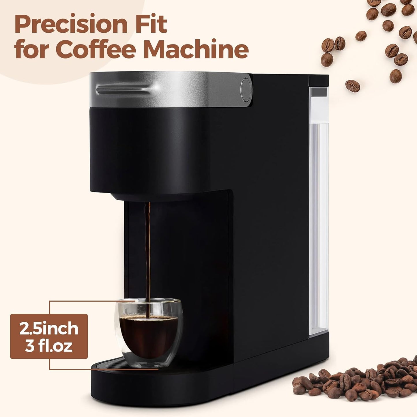 Double Walled Espresso Cups 3 Oz, Glass Espresso Shot Cup Set of 2, Small Coffee Mugs for Ristretto, Lungo, Machiato, Ideal Gift for Chrismas, Brithday