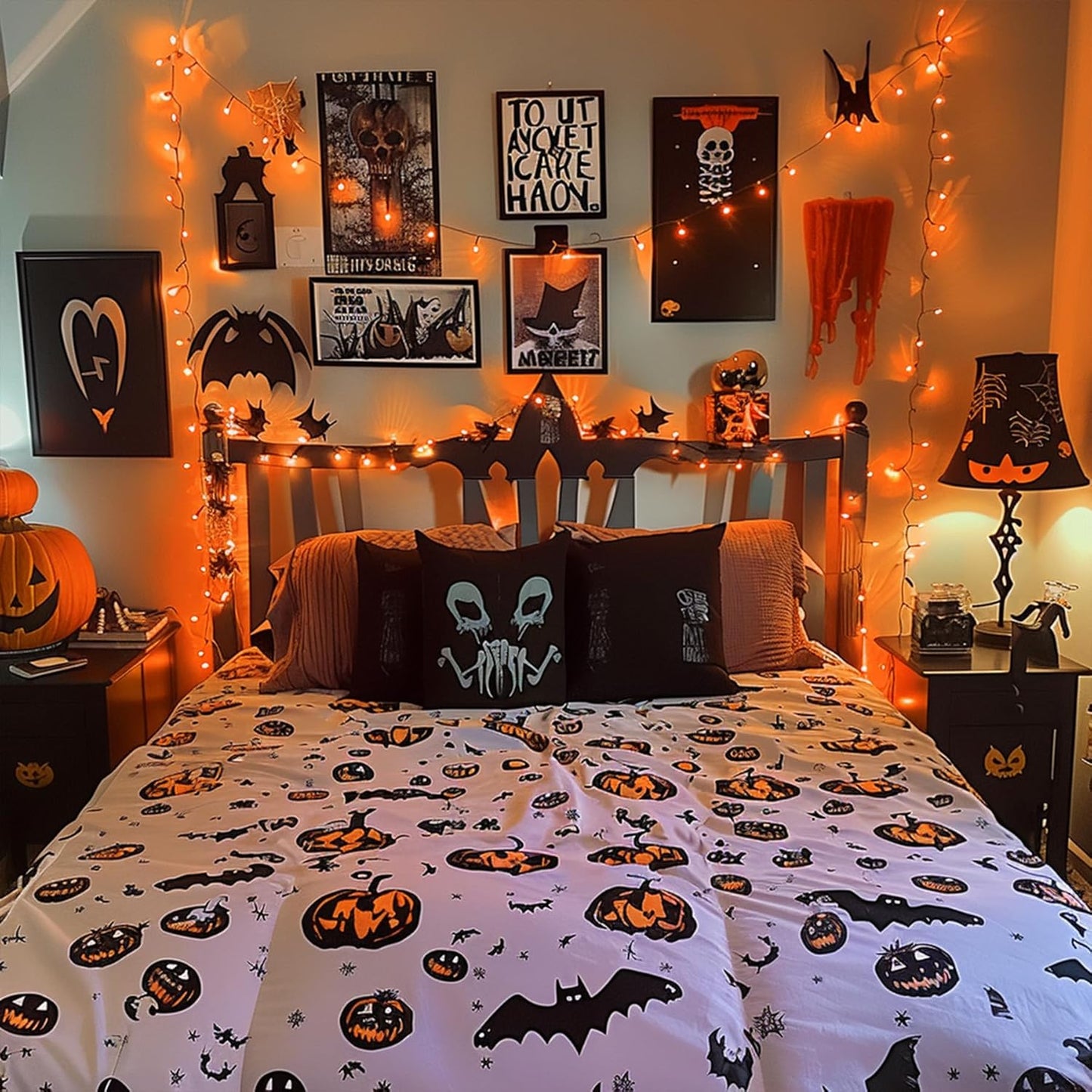 250 LED Orange String Lights, 91.5Ft Orange Halloween Lights Outdoor Waterproof, 8 Lighting Modes Connectable Halloween Tree Light for Yard Patio Party Holiday Decorations