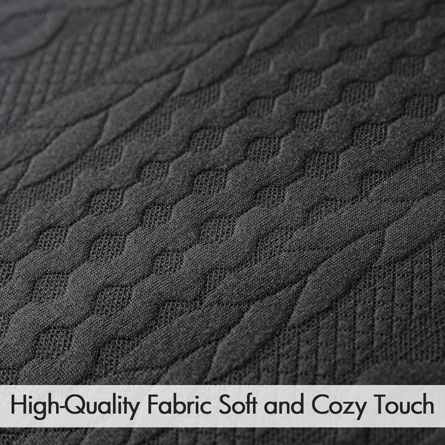Fall Decorative Throw Pillow Covers Set of 2 Super Soft Modern Stretchy Embossed Patterned Cushion Covers for Halloween Farmhouse Couch Sofa Livingroom Bed,Black 18X18 Inch