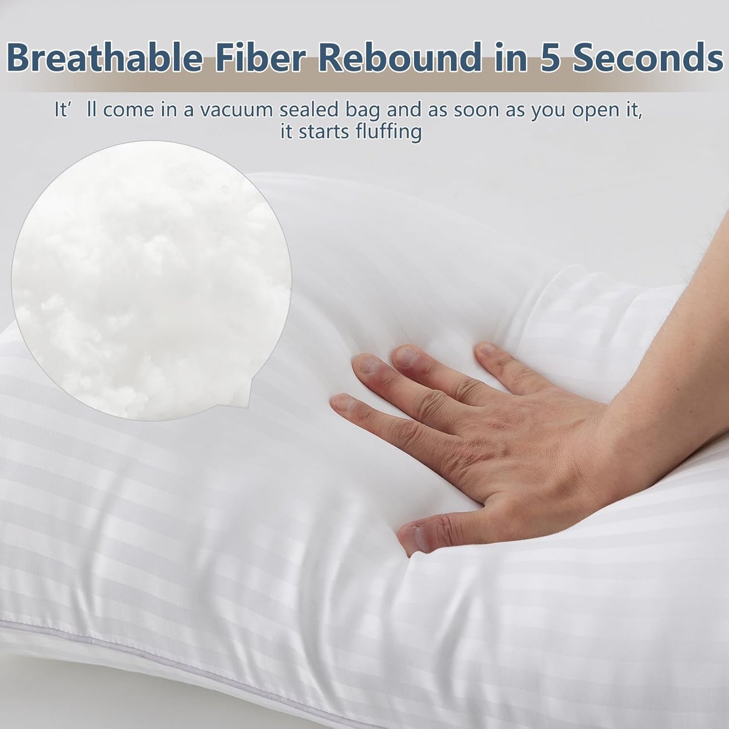 Pillows Queen Size Set of 4, Cooling Hotel Quality Bed Pillows with Premium Soft down Alternative Fill for Side Back and Stomach Sleepers - 4 Pack, Queen, 18X28 Inches