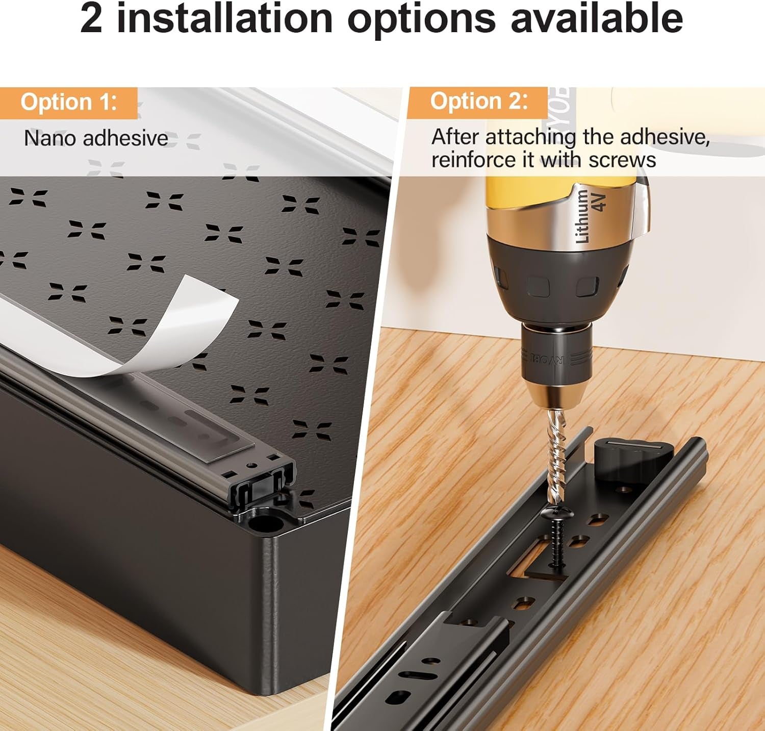 3 Pack Pull Out Cabinet Organizer, 15.7" Deep Pull Out Drawers for Cabinets, Slide Out Drawers for Kitchen Cabinets, Bathroom Cabinet Organizer, Pantry (Black)