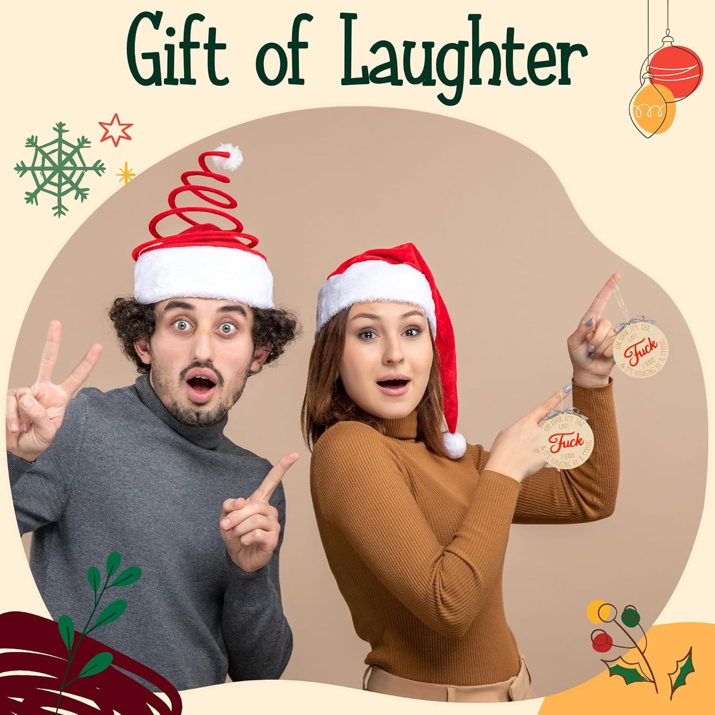 Funny Christmas Ornaments 2025, Funny Adult Snowman Ornament, Naughty Christmas Decorations, Hilarious Gift Exchange Ideas for Friends, Dirty Santa Gifts for Adults, White Elephant Gifts (F*Ck)
