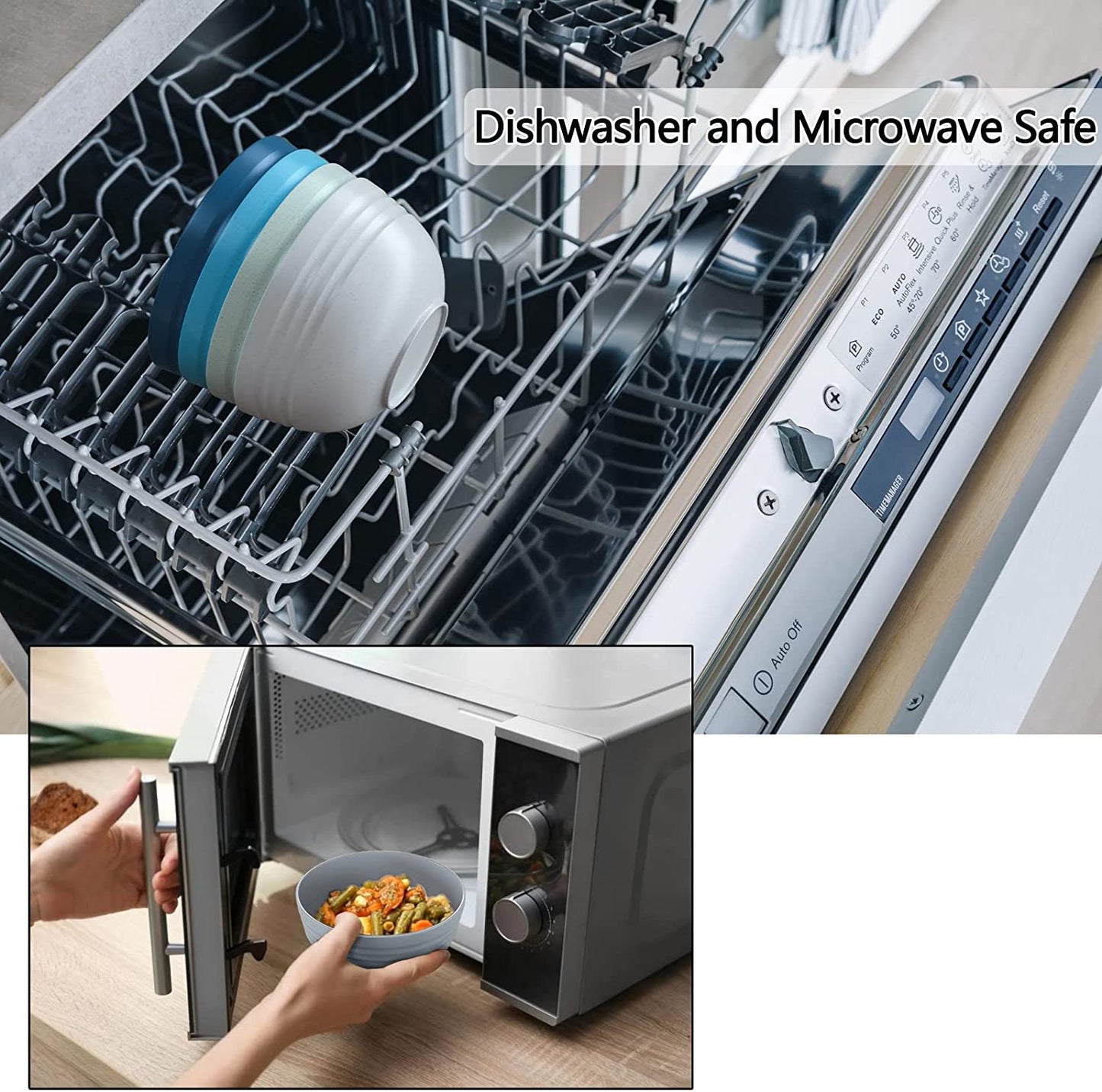 34 Oz Large Soup Bowls, 8 Pieces Deep Cereal Bowls, Unbreakable Color Kitchen Bowl for Oatmeal, Ramen, Dessert, Snack, Light Weight Bpa-Free Microwave Dishwasher Safe Bowls Set