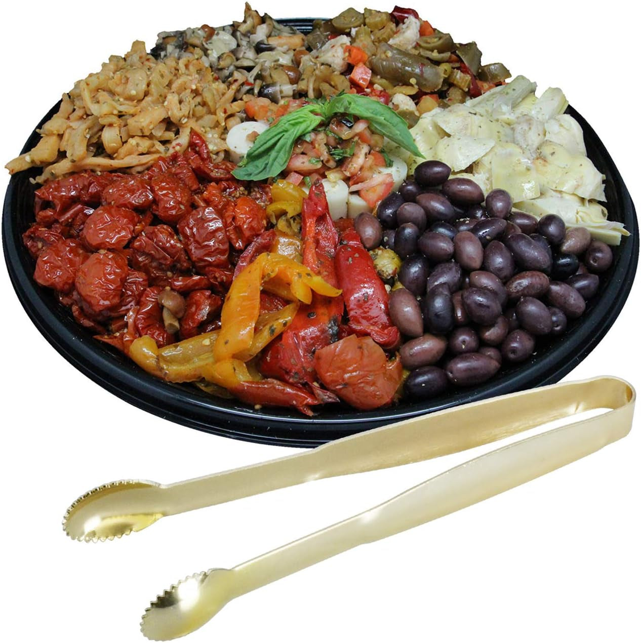 Mini Appetizer Tongs 5-3/4 Inch Small Serving Tongs, Set of 4 (Gold)