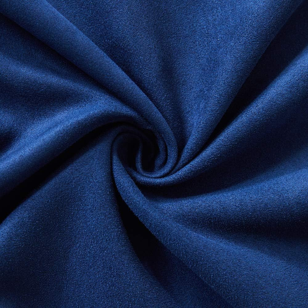 2 Packs Premium Faux Suede Decorative Throw Pillow Covers, Super Soft Square Pillow Case,Solid Cushion Cover for Couch/Sofa/Bedroom (16"X 16",Set of 2, Navy Blue)