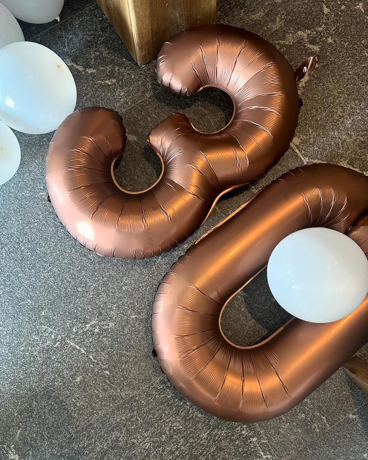 Dark Brown Number Balloon 40 Inch, Coffee Brown 0 Number Balloons, 10 20 30 40 50 Numbers Balloon Chocolate Brown Birthday Decorations Party Supplies for Women Men