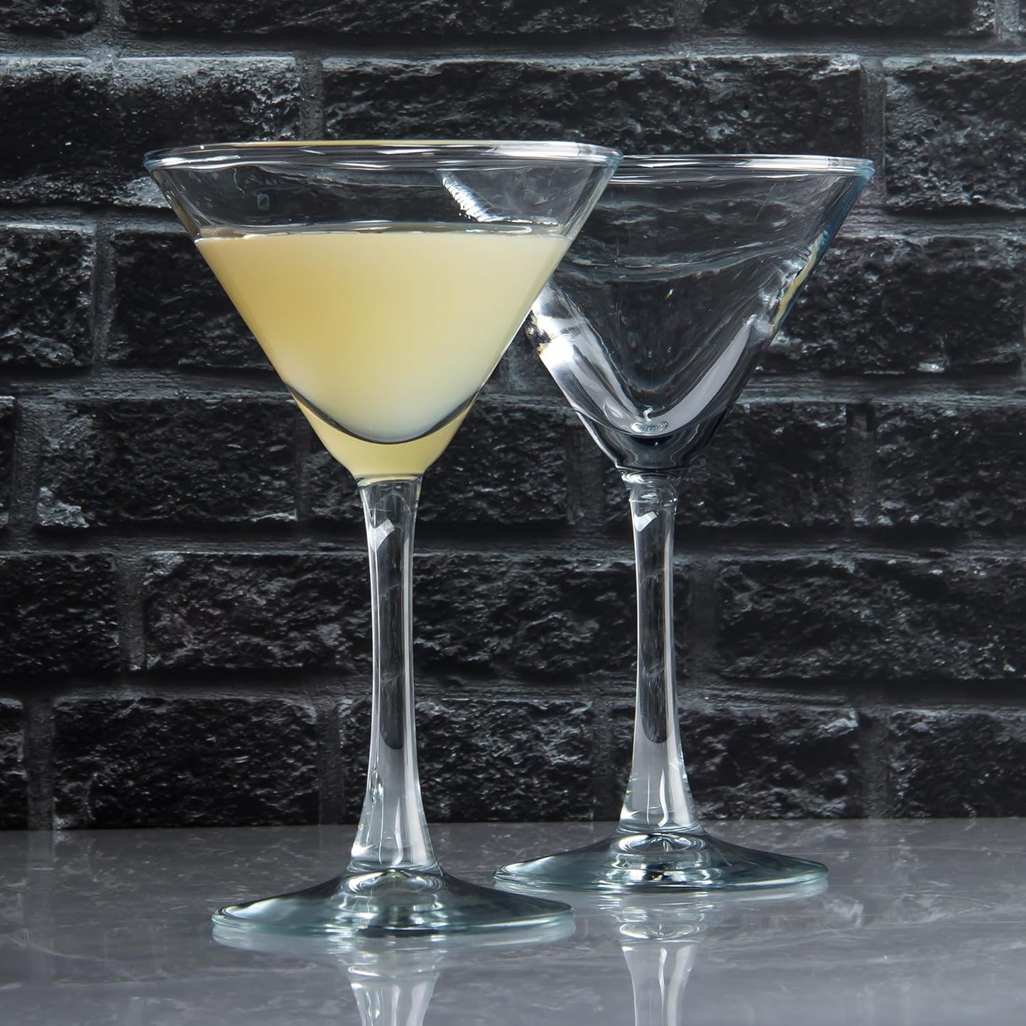 Set of 7 Classic Clear Martini Glasses - 6 Ounce Capacity for Espresso Martini, Cosmopolitan, and Manhattan - Perfect Gift for Housewarming and Engagement Celebrations