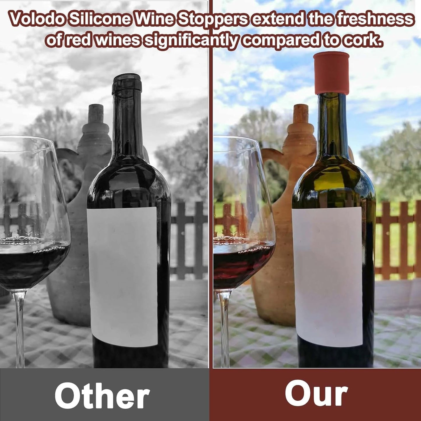 Silicone Wine Stopper,4Pcs Reusable and Unbreakable Glass Bottle Sealer Covers Wine Stoppers, Wine Plug,Wine Cork Stopper for Keeping Wine Champagne Fresh Home Use