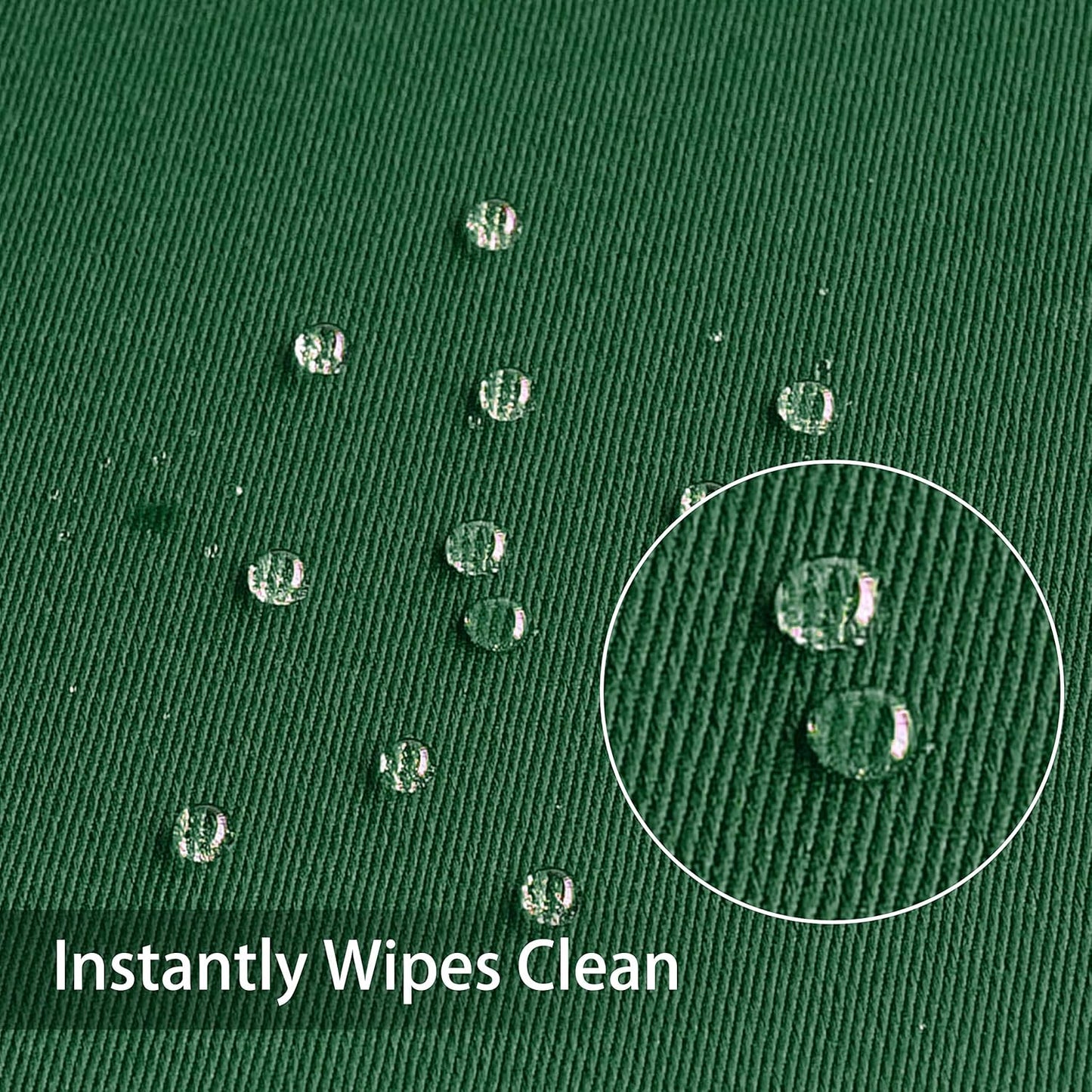 210GSM Square Green Table Cloth, Christmas Decorations Waterproof Tablecloth, Table Cover Protector for Holiday Party Use (Blackish Green,60 X 60 Inch)