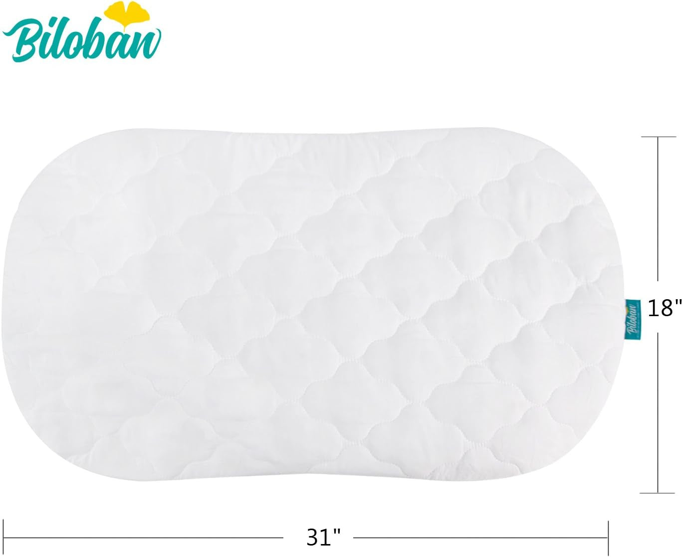 Bassinet Mattress Cover Compatible with Halo Bassinest Swivel Sleeper Bassinet Mattress Only, Waterproof and Soft White