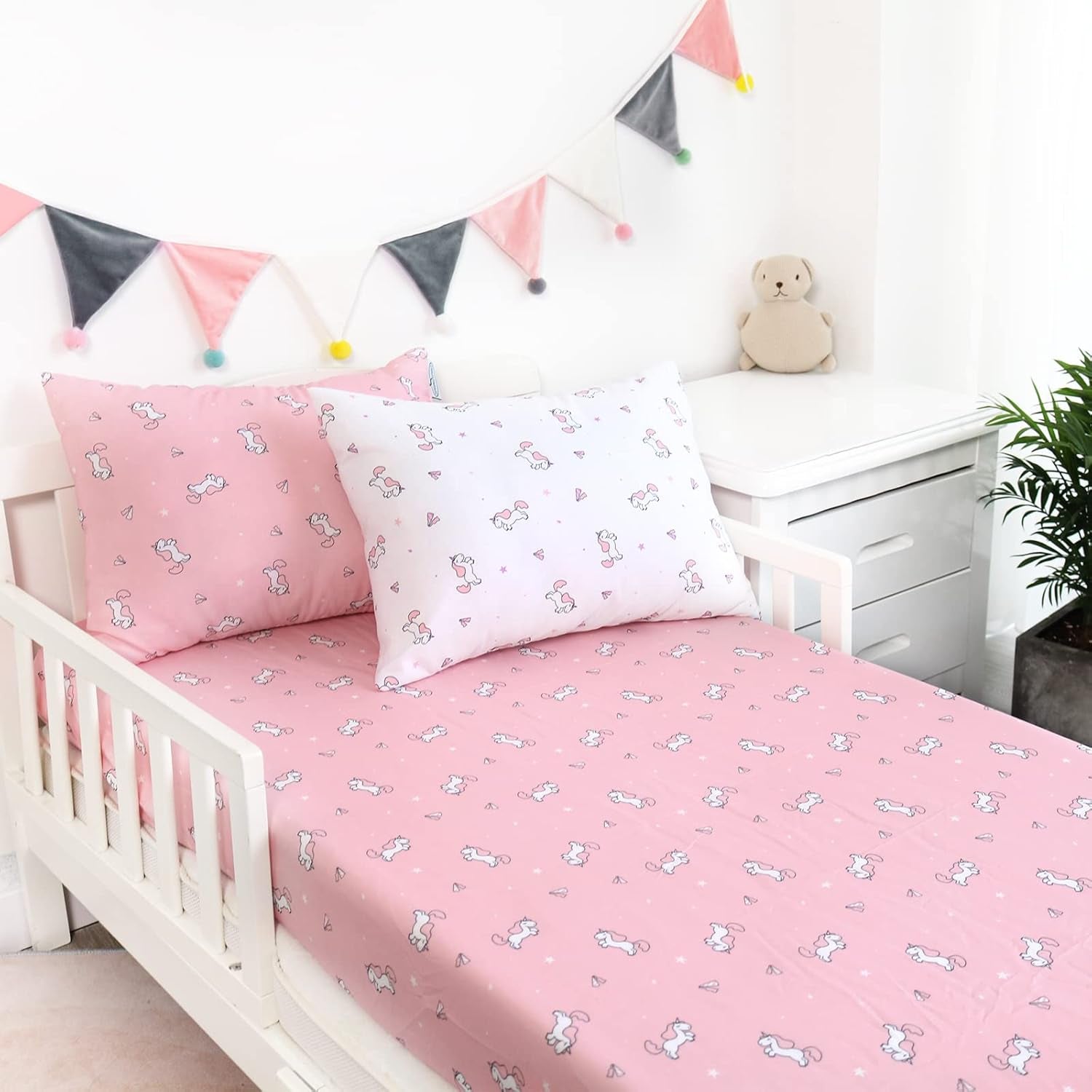 Toddler Pillow for Sleeping 2 Pack Ultra Soft & Breathable 14" X 19" Nap Pillows for Crib, Machine Washable Soft Travel Pillow, Toddler Bed Pillows