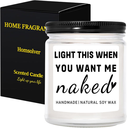 Gifts for Boyfriend Husband Men Couples, Funny Birthday Anniversary Wedding Valentines Christmas Romantic Gifts for Boyfriend, Husband, Men, Naughty Unique Lavender Candle