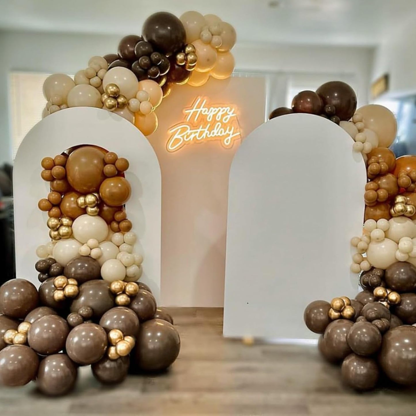 110Pcs Brown Balloons, 18 12 10 5 Inch Brown Balloons Different Sizes Balloon Garland for Netural Baby Shower Woodland Jungle Safari Birthday Party Decorations