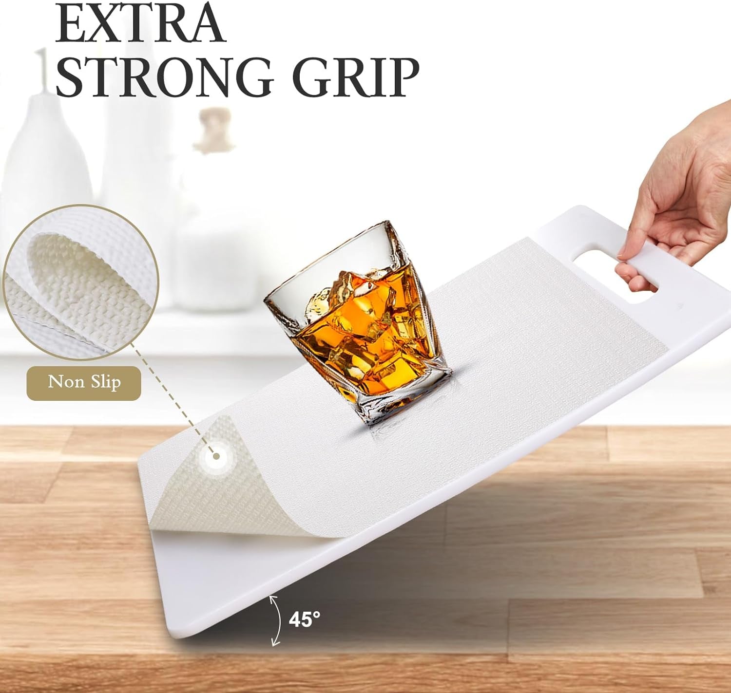 Shelf and Drawer Liner for Kitchen Cabinet, Non Adhesive Non Slip Shelf Paper Waterproof Washable Thickened for Dresser Pantry Shelve Bathroom Protector Liner(White,12 in X 10 FT)