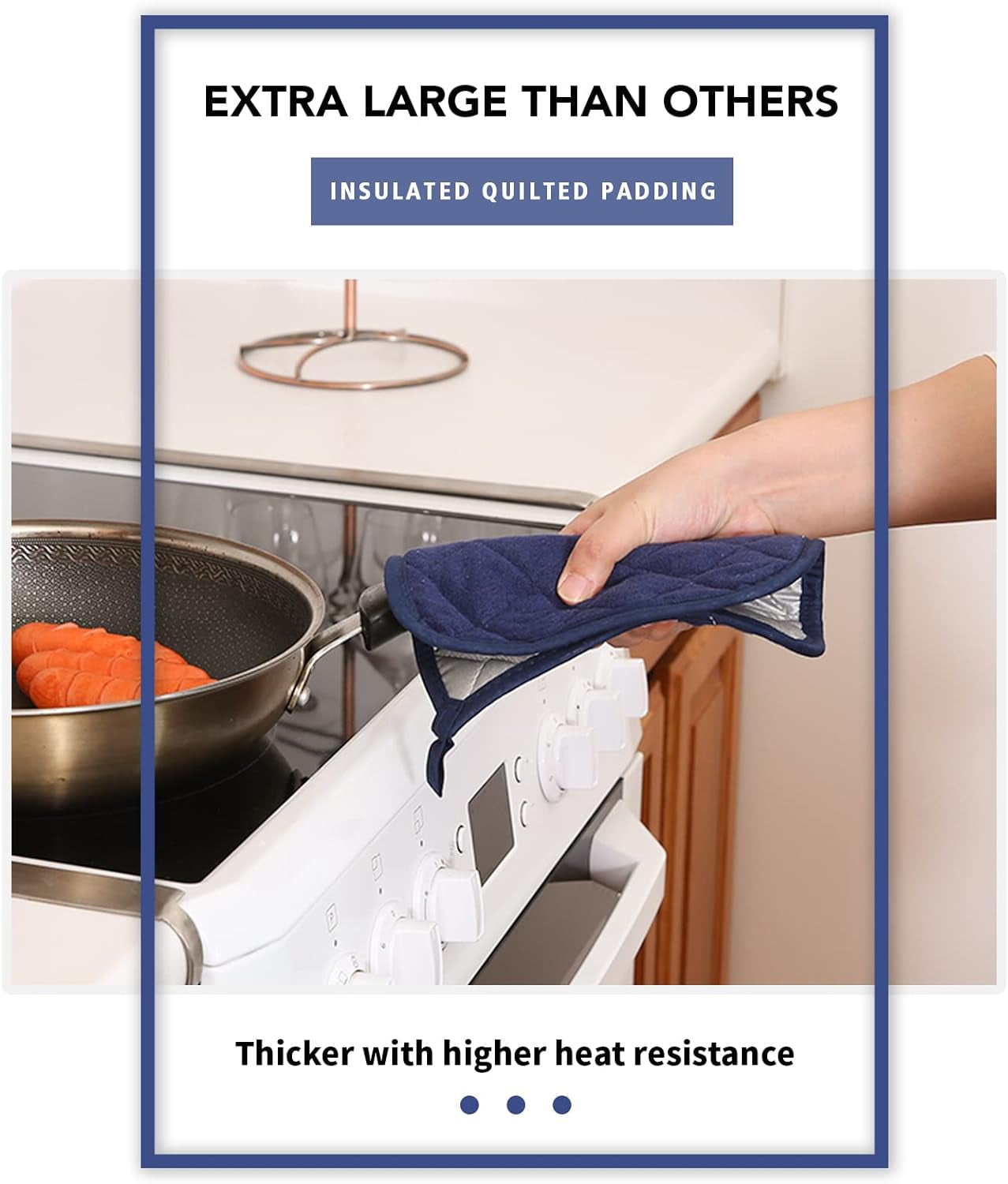 Pot Holders Clearance for Kitchen Heat Resistant Potholder, Hot Pads, Trivet for Cooking and Baking (5, Dark Blue)