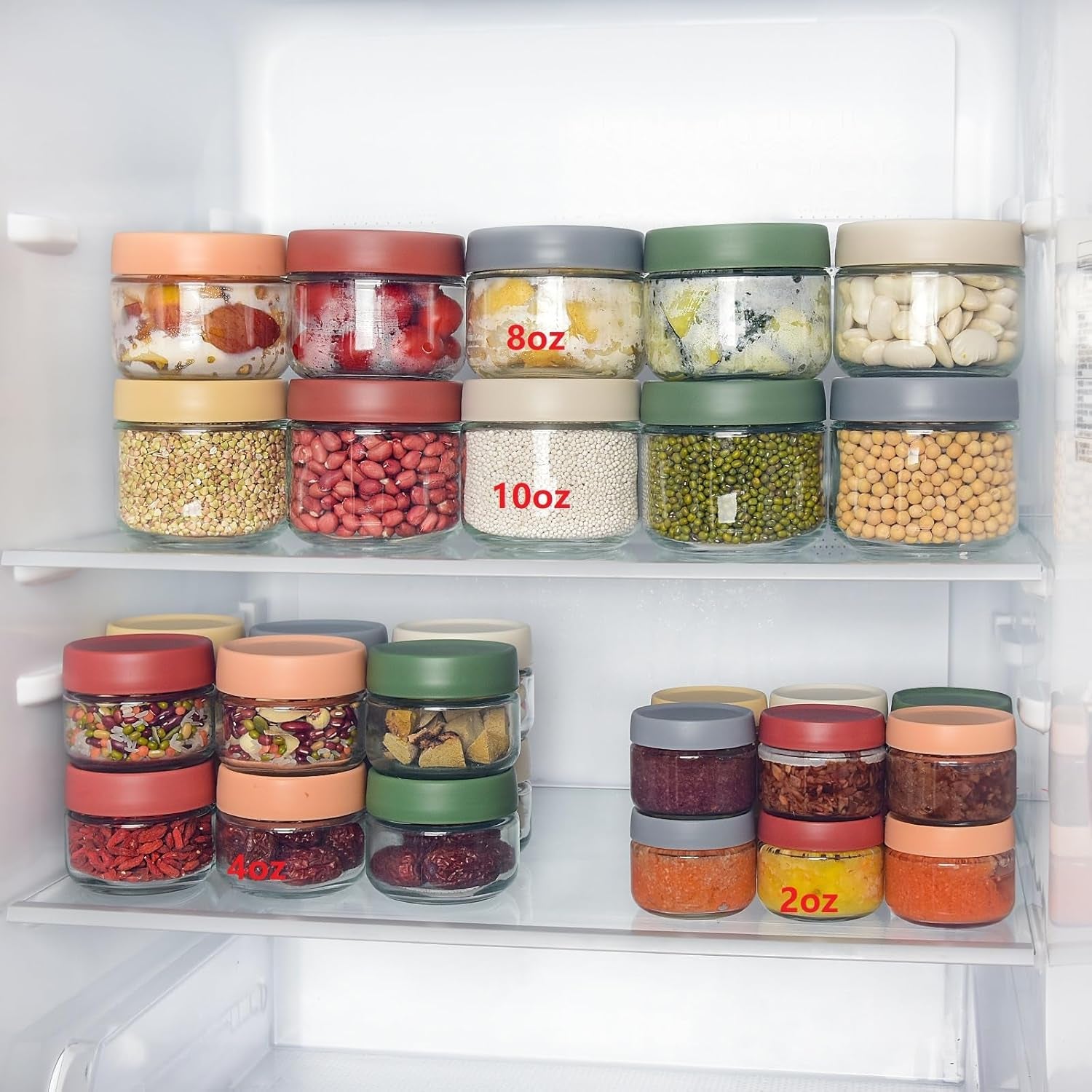 2 Oz Glass Dressing Containers to Go Sauce Cups Mini Condiment Dip Jars with Lids Lunch Box Accessories,6-Pack