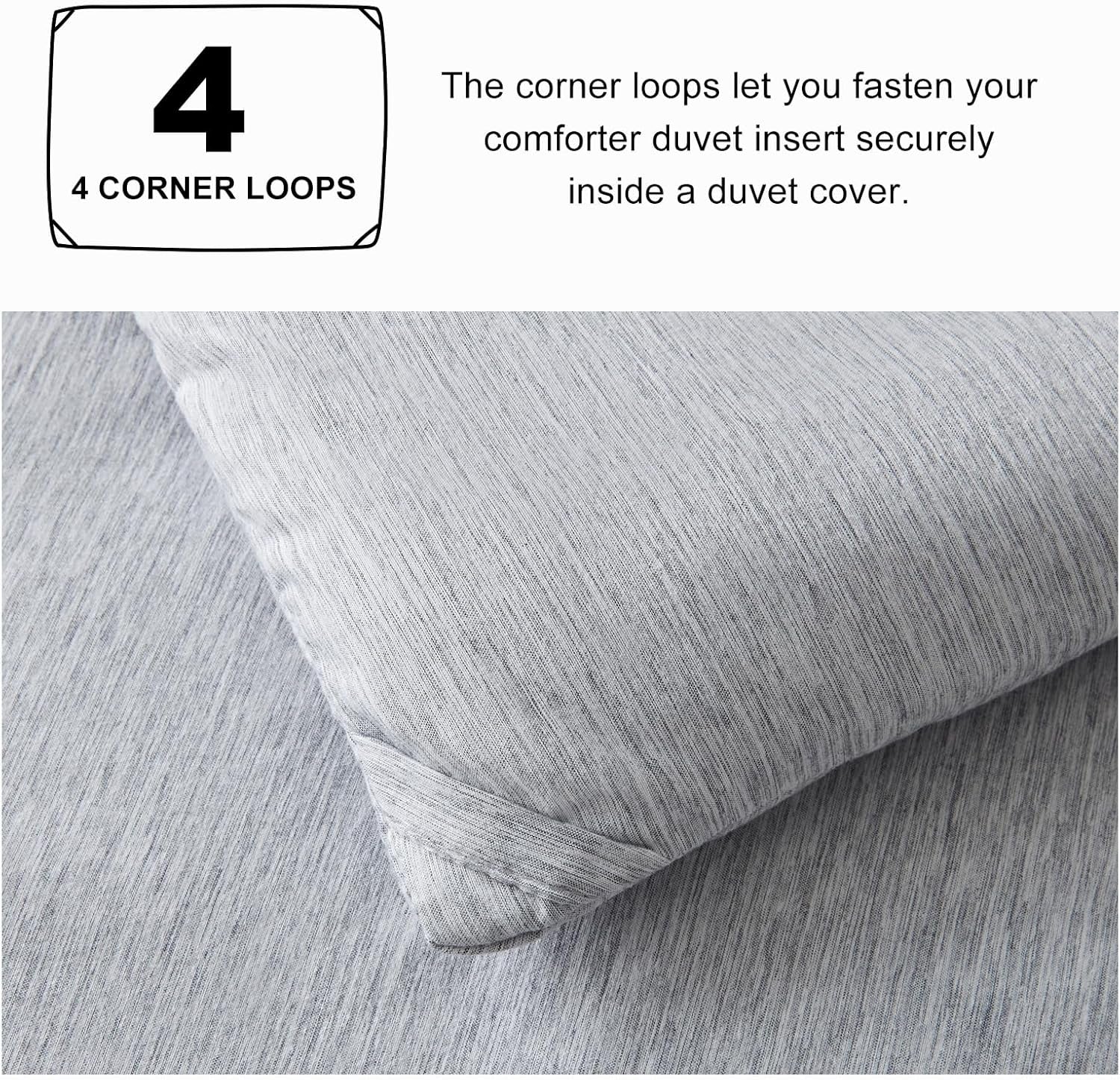 Queen Comforter Set - 3 Pieces Light Grey Soft Luxury Cationic Dyeing Queen Comforter for All Season, Light Gray Breathable Lightweight Fluffy Bedding Sets with 1 Comforter and 2 Pillow Shams