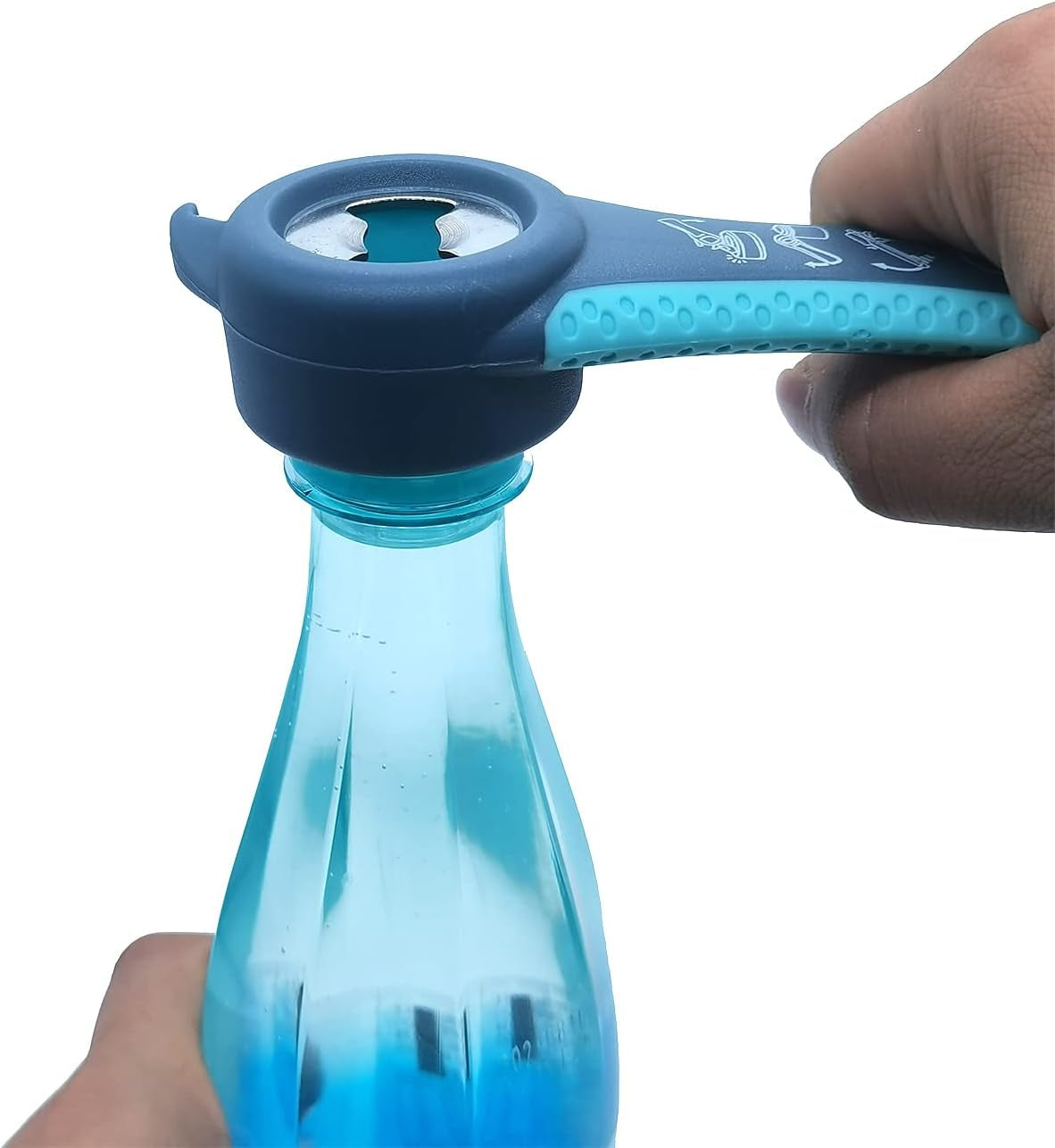 Ergonomic Jar and 5-in-1 Bottle Opener with Rubber Gripper Pad for Seniors with Arthritis and Limited Hand Strength