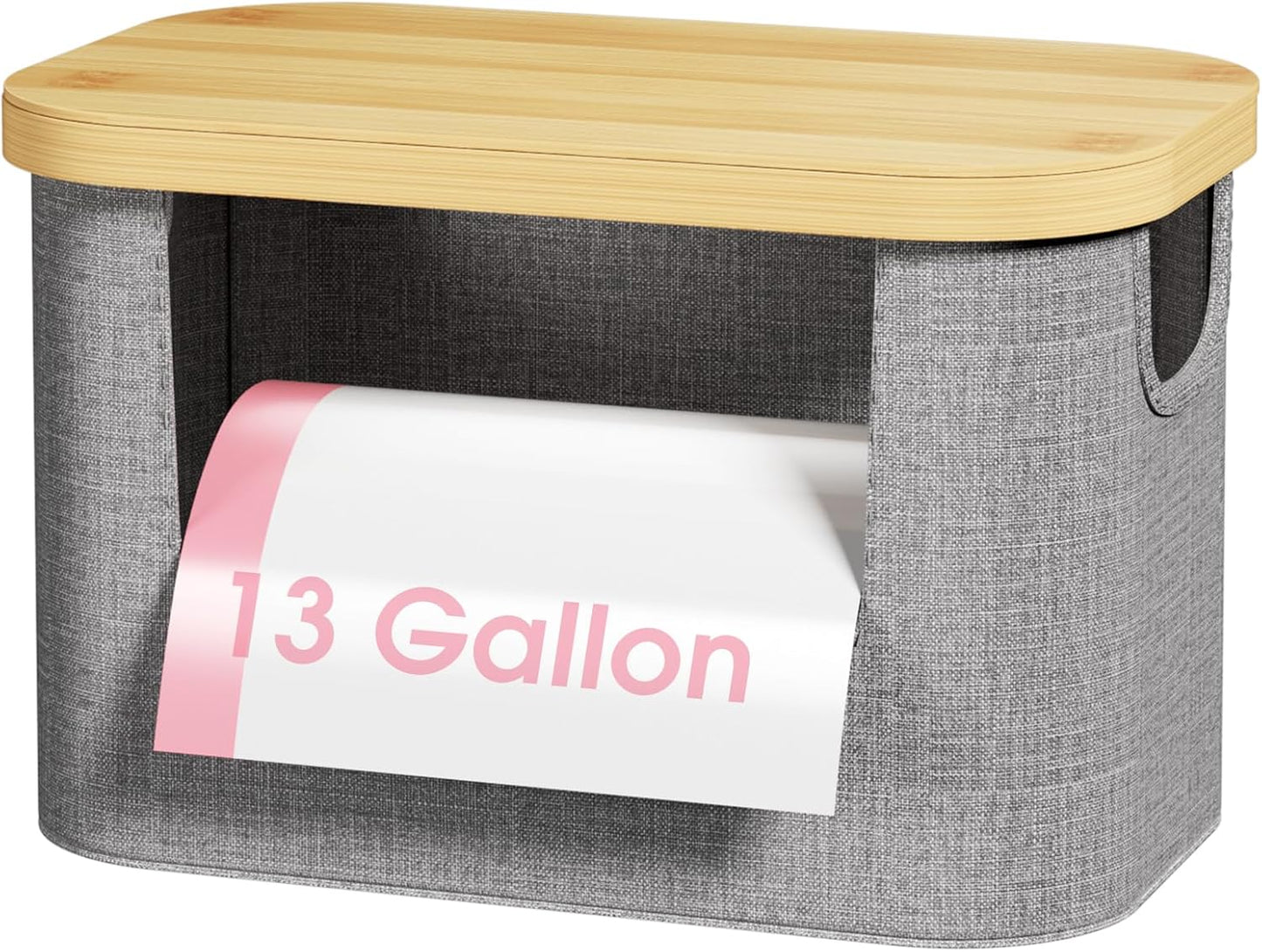 Stackable Trash Bag Dispenser with Bamboo Lid, Large Garbage Bag Dispenser Holder for 4-33 Gal Bags, Organizers and Storage for under Sink Organizer, Kitchen Countertop, Laundry Room