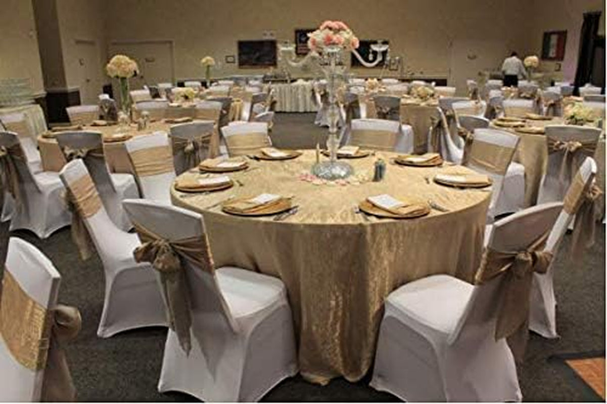 10 PCS Satin Chair Sashes Bows for Wedding Reception- Universal Chair Cover Back Tie Supplies for Banquet, Party, Hotel Event Decorations