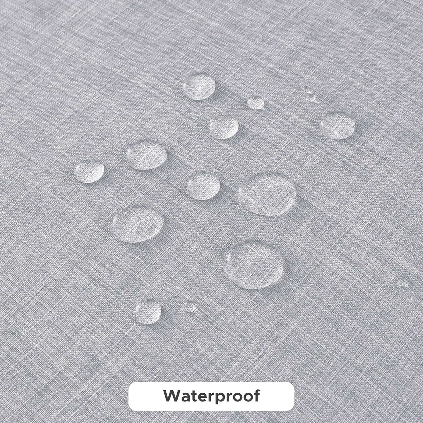 Faux Linen Rectangle Tablecloths: Water and Stain Resistant Farmhouse Style, Washable Burlap Textured Covers for Kitchen and Dining Events (2 Pack, 52x70 Inch, Light Grey)