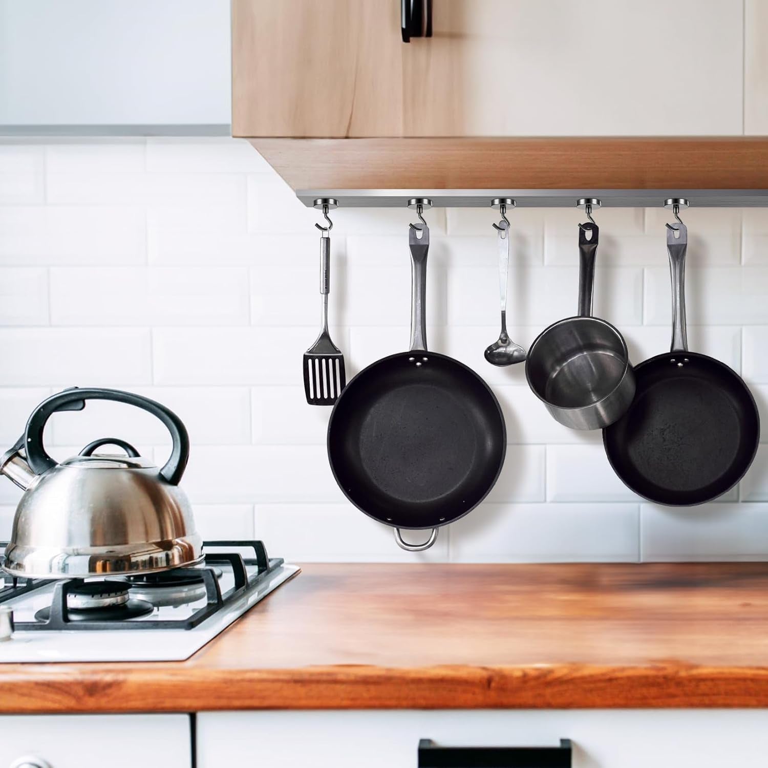 55 LBS Black Magnetic Hooks Heavy Duty, 6 Packneodymium Magnet Hooks for Cruise Cabin, Strong Magnetic Hooks for Hanging, Magnets with Hooks for Home, Kitchen, Workplace, Bathroom