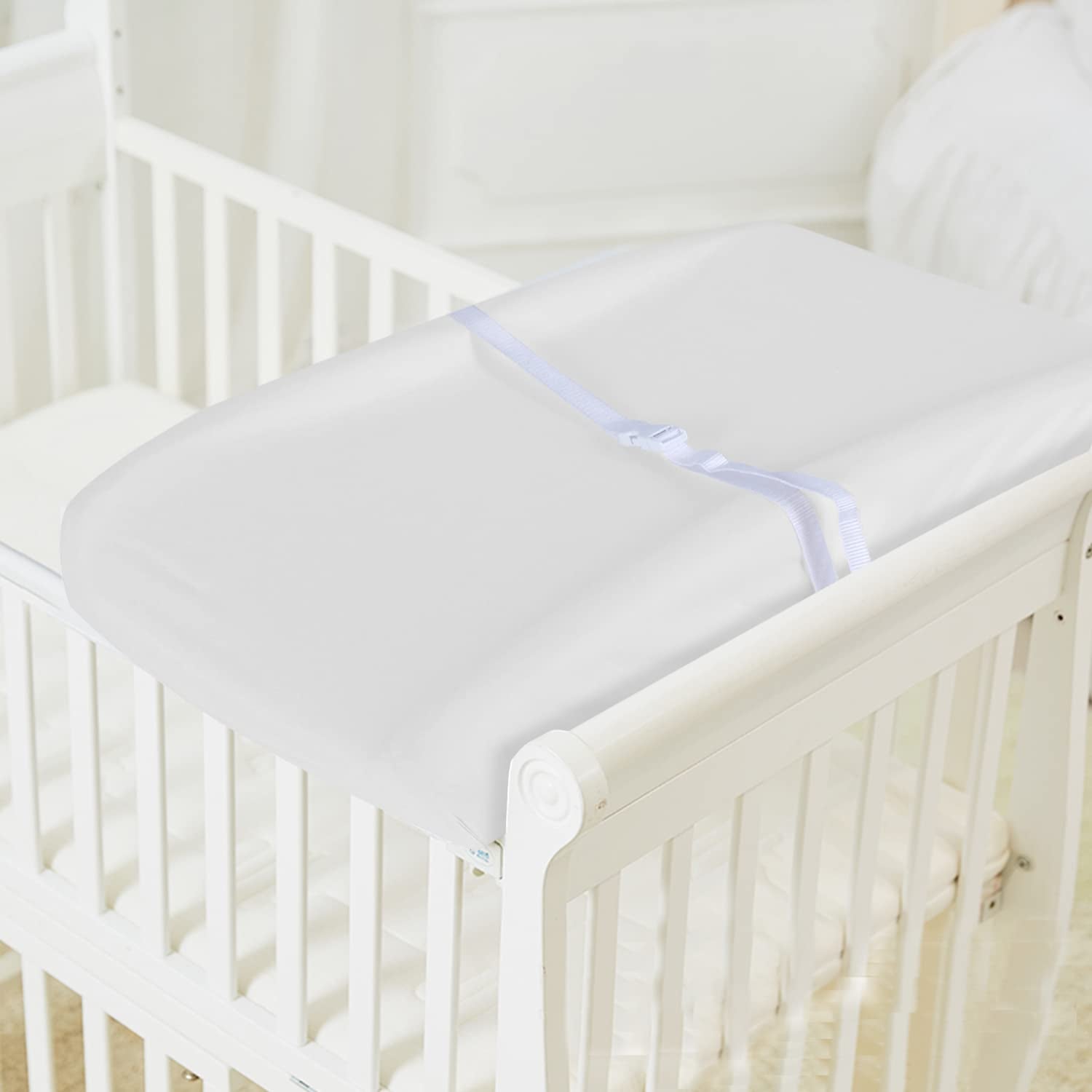 Cotton Changing Pad Cover White 2 Pack for Boys Girls, Changing Table Pad Cover Unisex Cradle Sheet Soft and Breathable 16" X 32" for Standard Baby Changing Pads, White