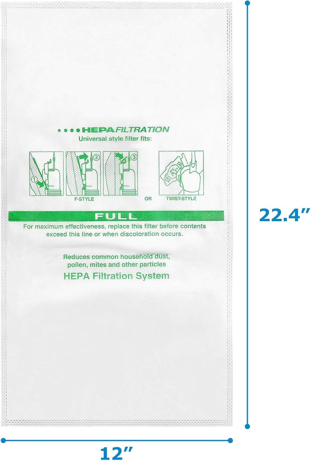 15 +5 Pack 204814 HEPA Filter Bags plus Belts, for Kirby Vacuum Bags 204811 204808 205811, Universal White Cloth Bags Fit for Sentria Models & All Generation with F-Style and Twist-Style