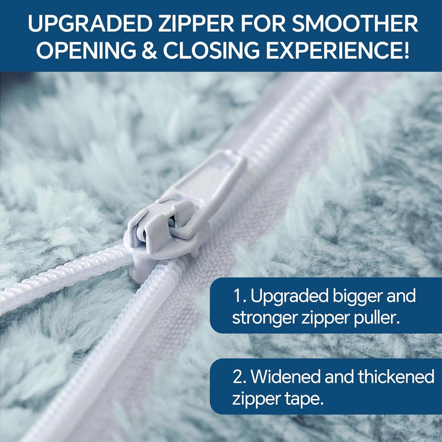 Travel Blanket with Bag, Ultra-Soft Jacquard Fleece Blanket with Luggage Sleeve & Backpack Clip, Airplane Blanket Travel Essentials, Blue