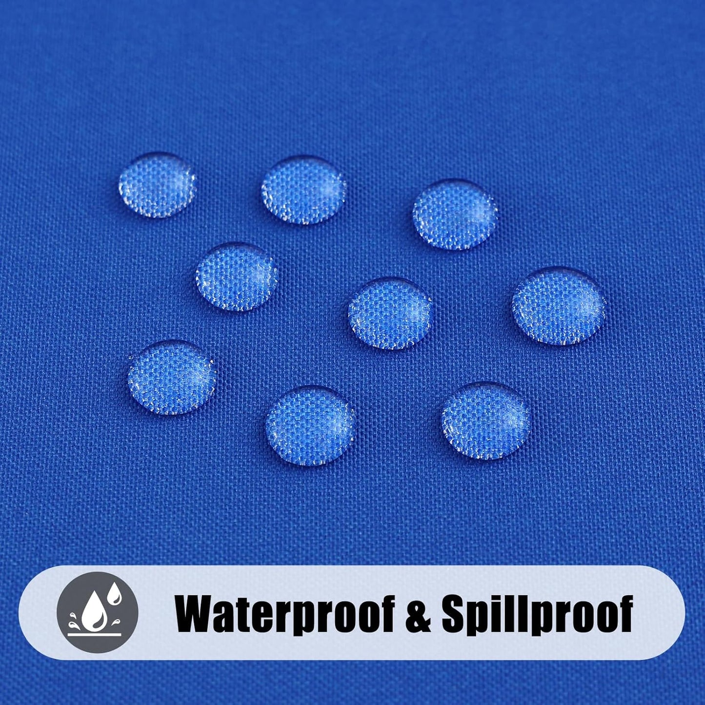 2 Pack Rectangle Picnic Table Cloth, Waterproof Elastic Fitted Tablecloths, Washable Polyester Rectangular Patio Table Cover for Camping, Indoor and Outdoor (Blue, 30"X48")