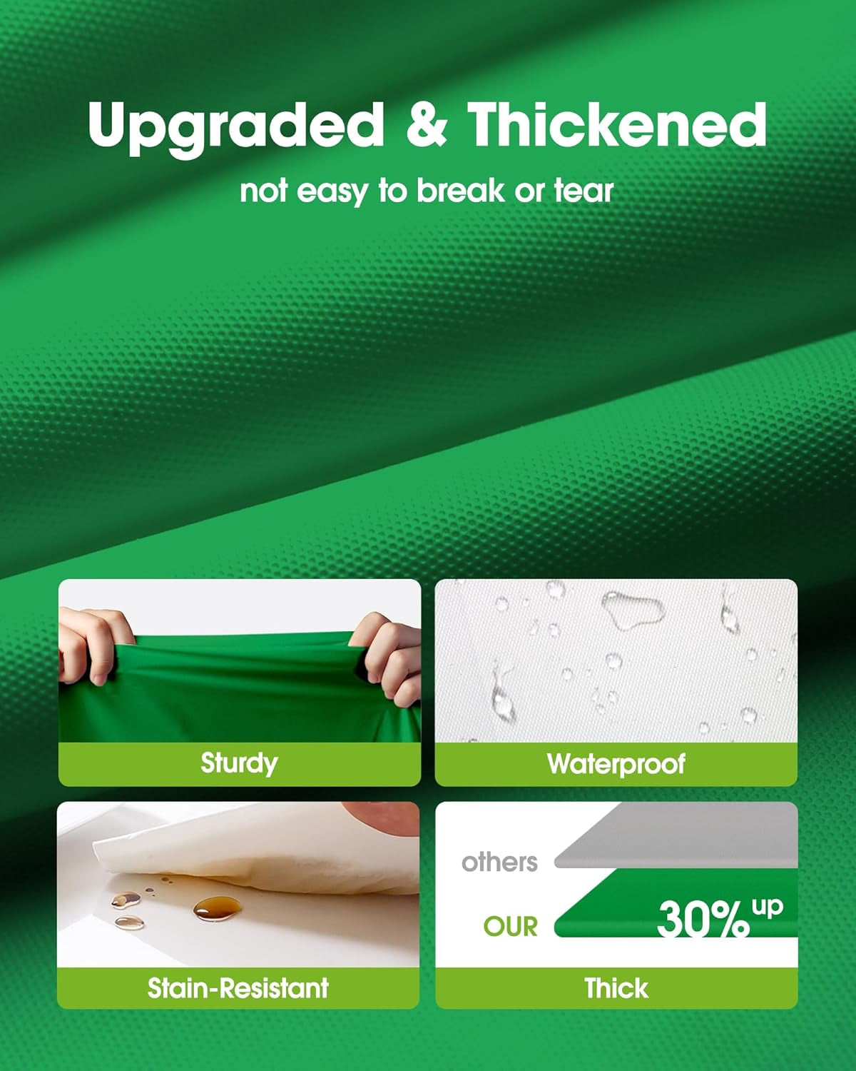 Plastic Table Cloth Disposable 10 Pack, 52 X 70 Inch Table Cloths, St Patricks Day, Christmas Decorations, Tablecloths, Rectangle, Forest, Plastic Cover, Waterproof & Sturdy, Green